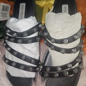 Steve Madden Black Studded Women's Sandals